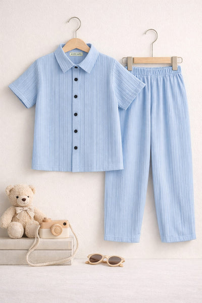 Soft Linen Baggy Shirt & Straight Trouser