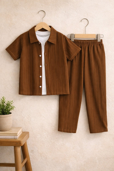 Latte Luxe Soft Linen Shirt & Straight Trouser