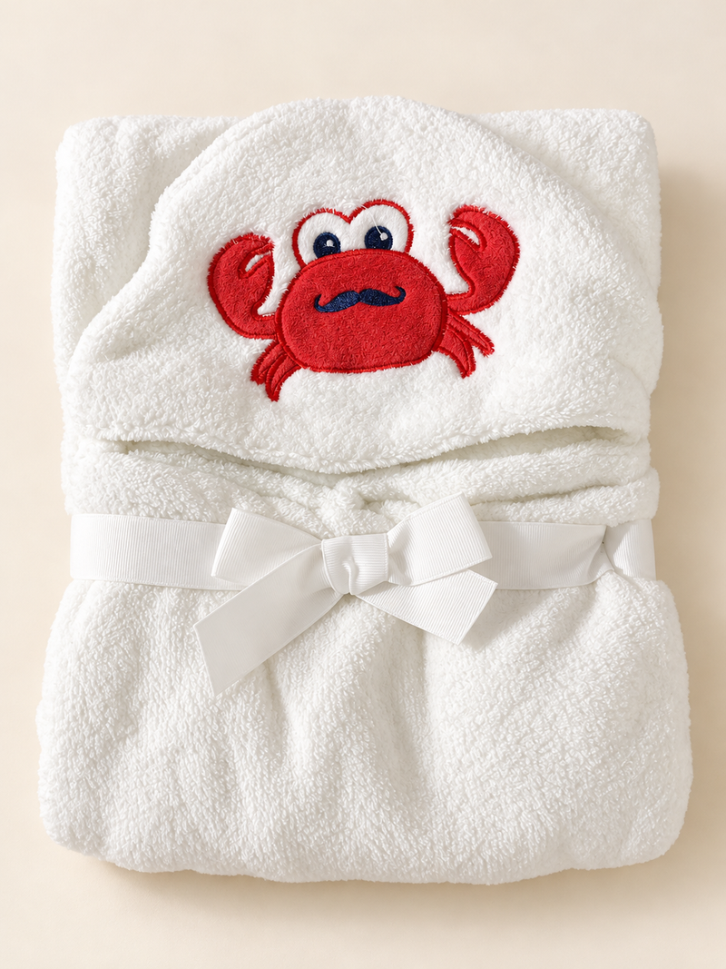 Cute Crab Hooded Baby Blanket