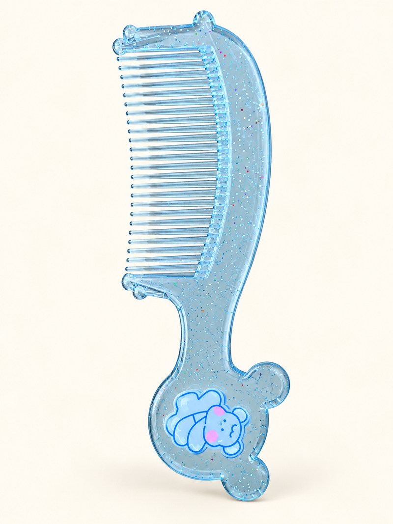 Blue Bear Glitter Baby Hair Comb