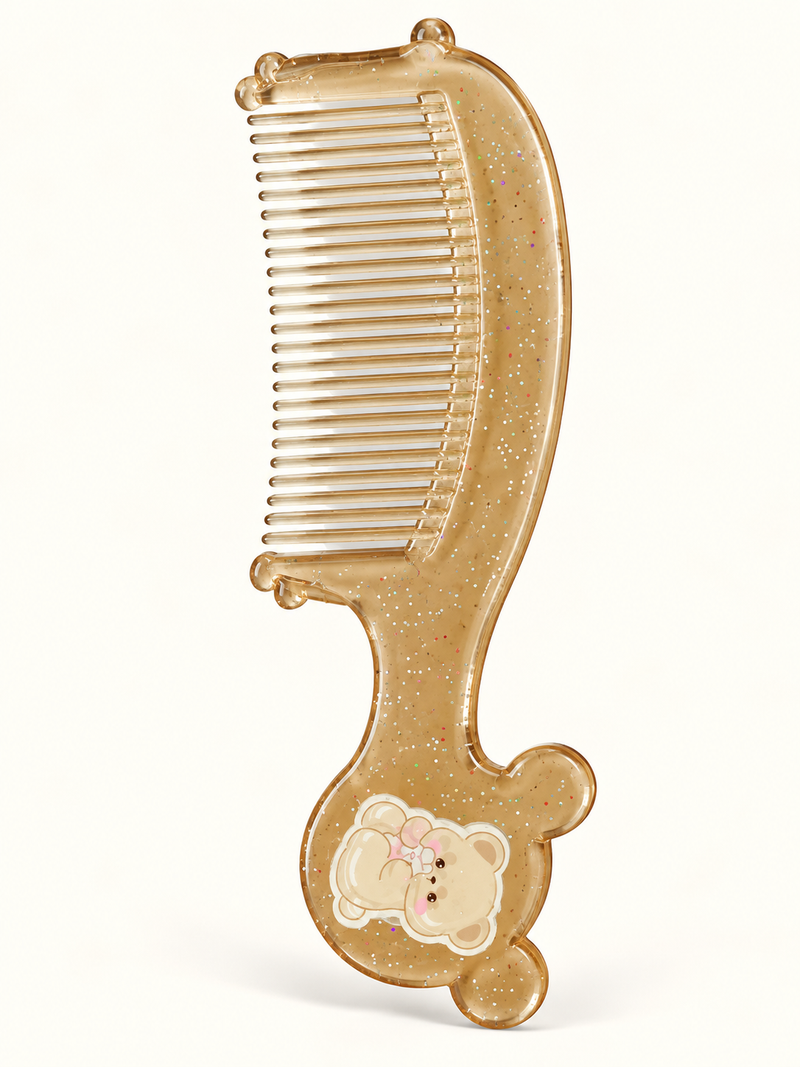 Teddy Bear Hug Glitter Baby Hair Comb