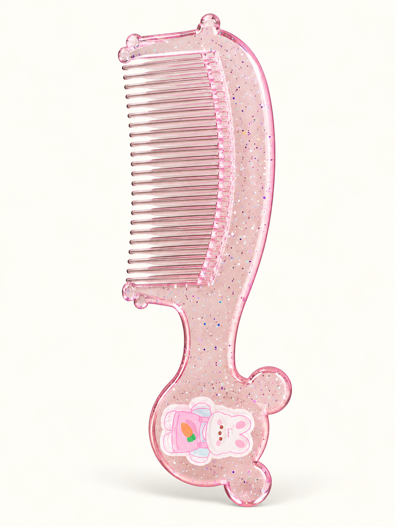 Cute Bunny Carrot Glitter Baby Hair Comb