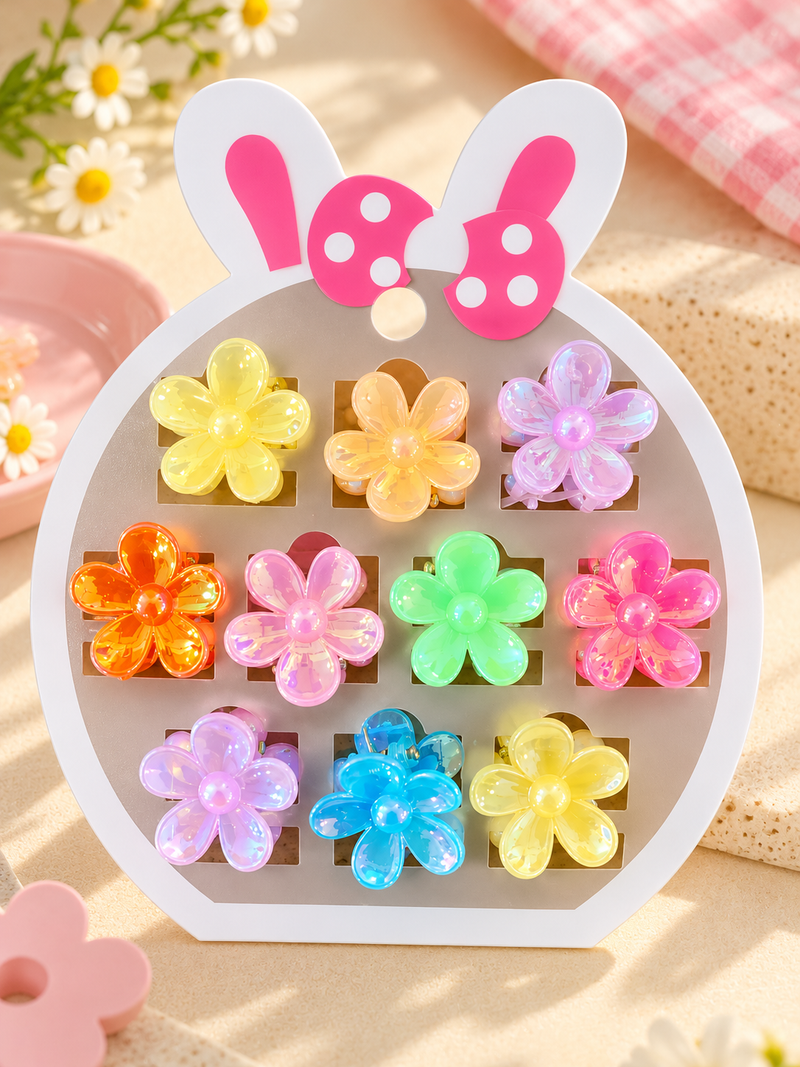 Candy Petal Mini Hair Claw Clips 10 Pcs