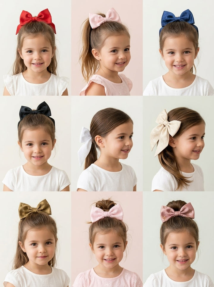 Star & Long Tail Bow Hair Clip