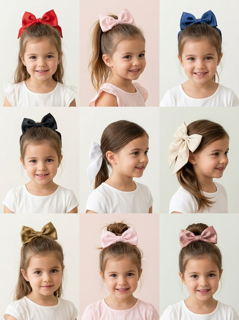 Star & Long Tail Bow Hair Clip