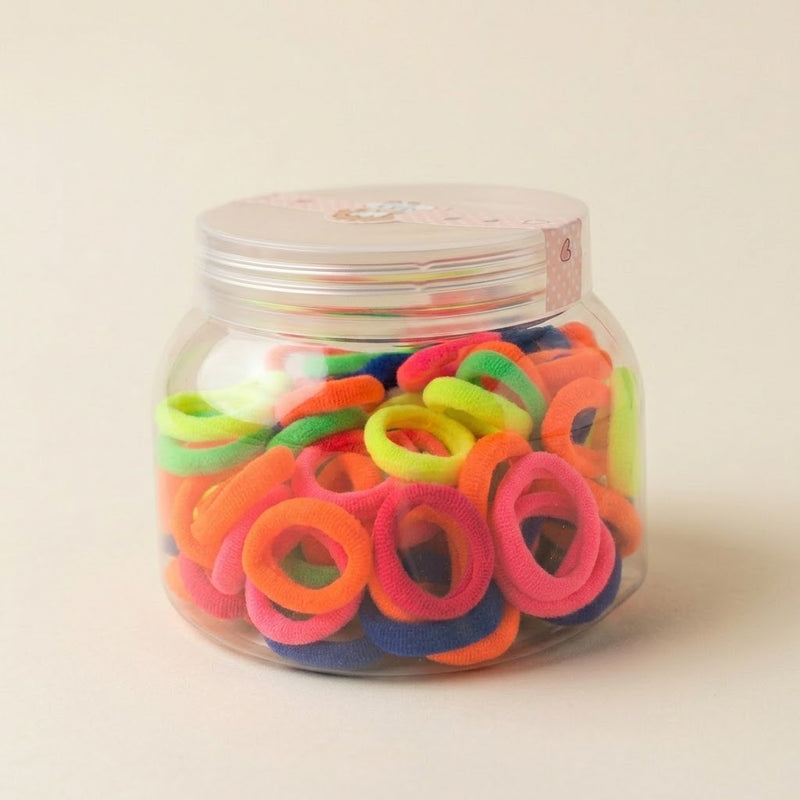 Multicolor Baby Hair Ties Jar
