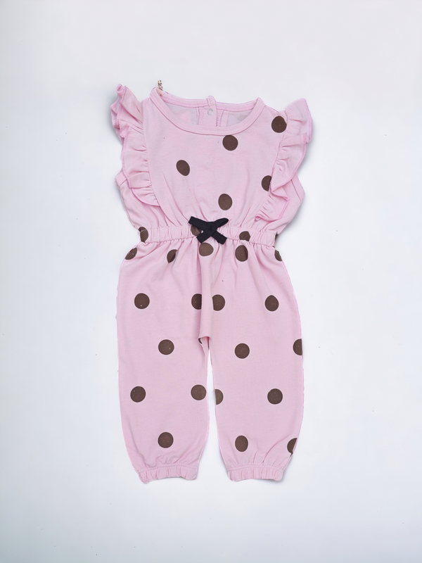 Polka Dot Baby Pink Jumpsuit