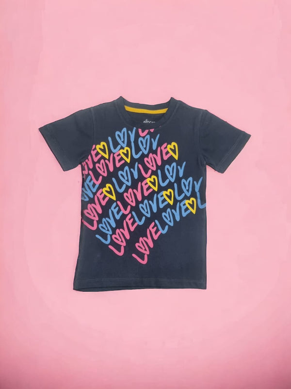 Multi Colour Love Printed Tee