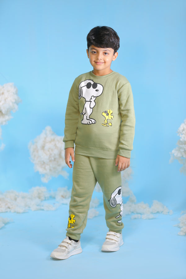 Woodstock Green Fleece Sweatshirt & Trouser