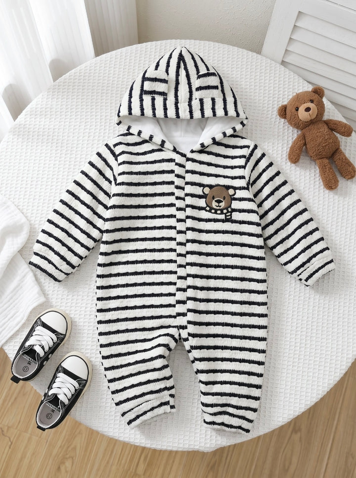 Premium Teddy Bear Grip Fleece Romper