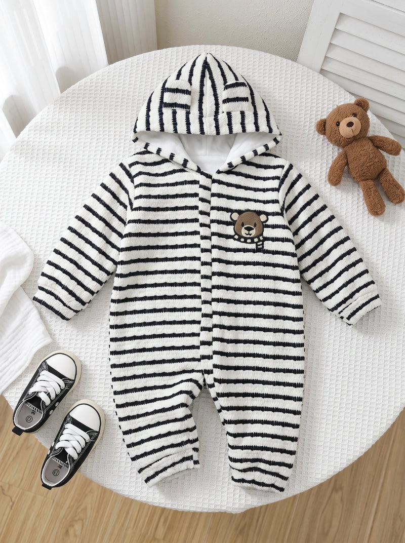 Premium Teddy Bear Grip Fleece Romper