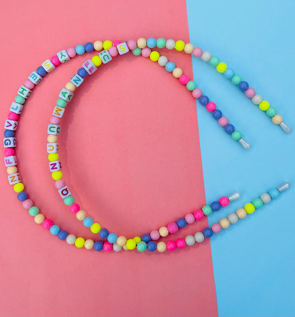 Pastel Multicolor Alphabet Hairband