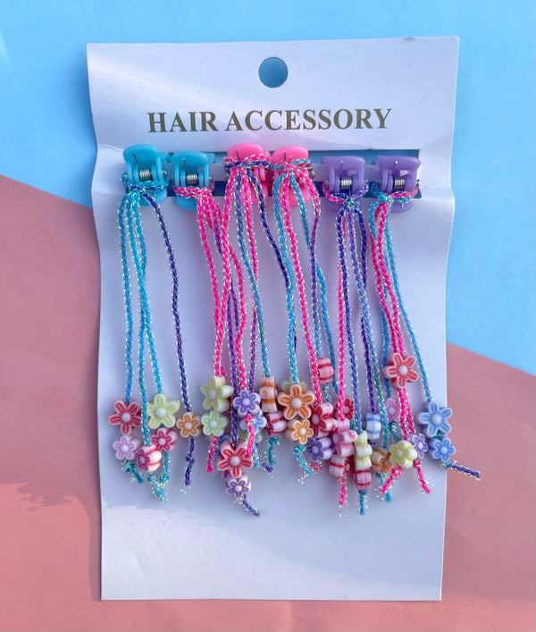 Rainbow Tassel Clips