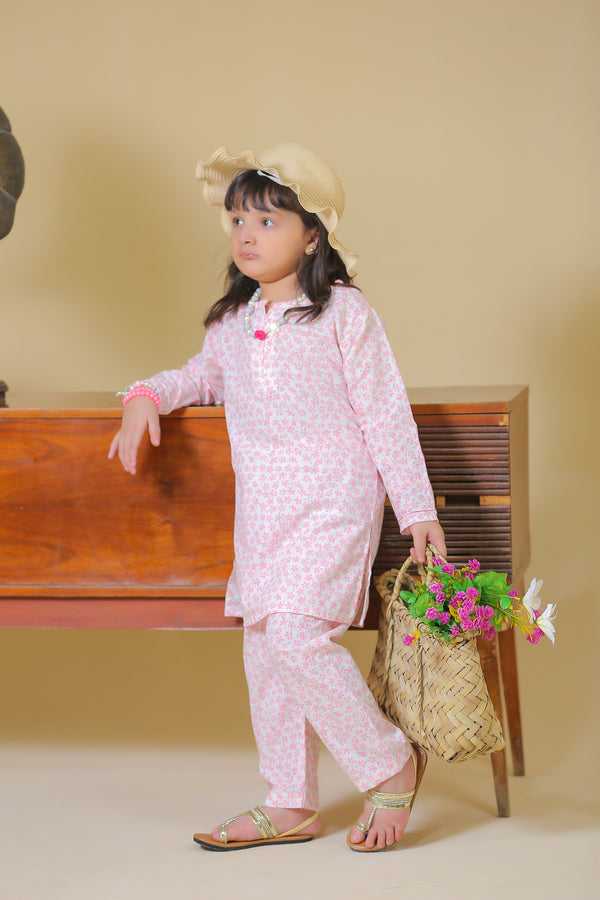 Cherry Blossom Kurti & Trouser