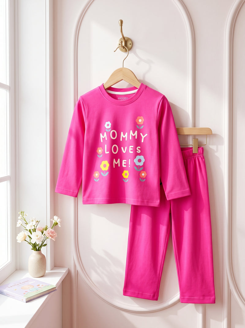 Mommy Loves Me Full Sleeves Shirt & Trouser