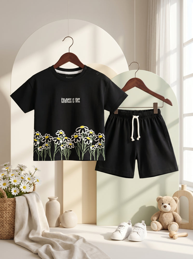 Kindness Bloom Drop Shoulder Tee & Short Infant
