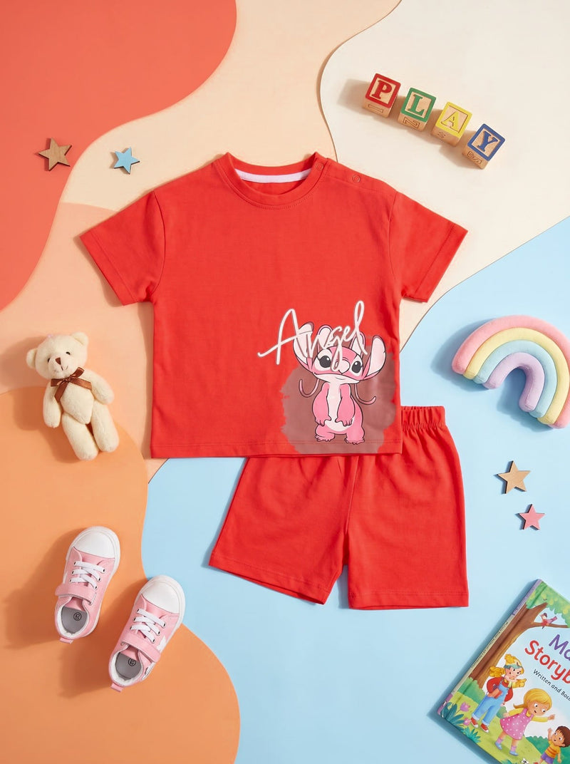 Little Angel Drop Shoulder Tee & Short Infant