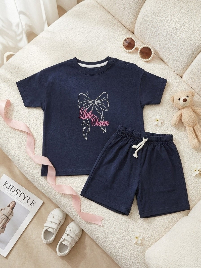 Little Charm Drop Shoulder Tee & Short Infant