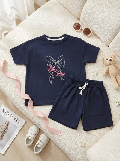 Little Charm Drop Shoulder Tee & Short Infant