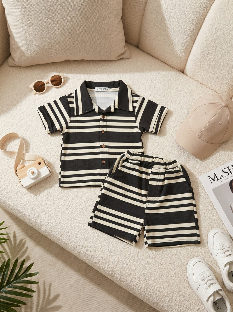 Midnight Ribbed Shirt & Short