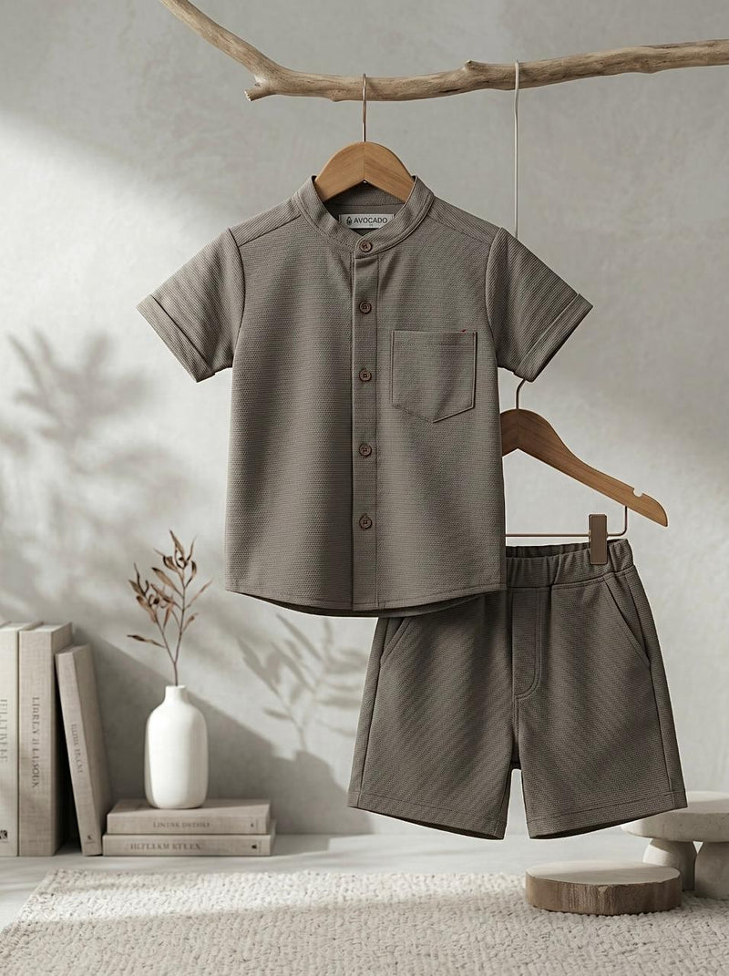 Mini Maverick Dusty Olive Shirt & Short