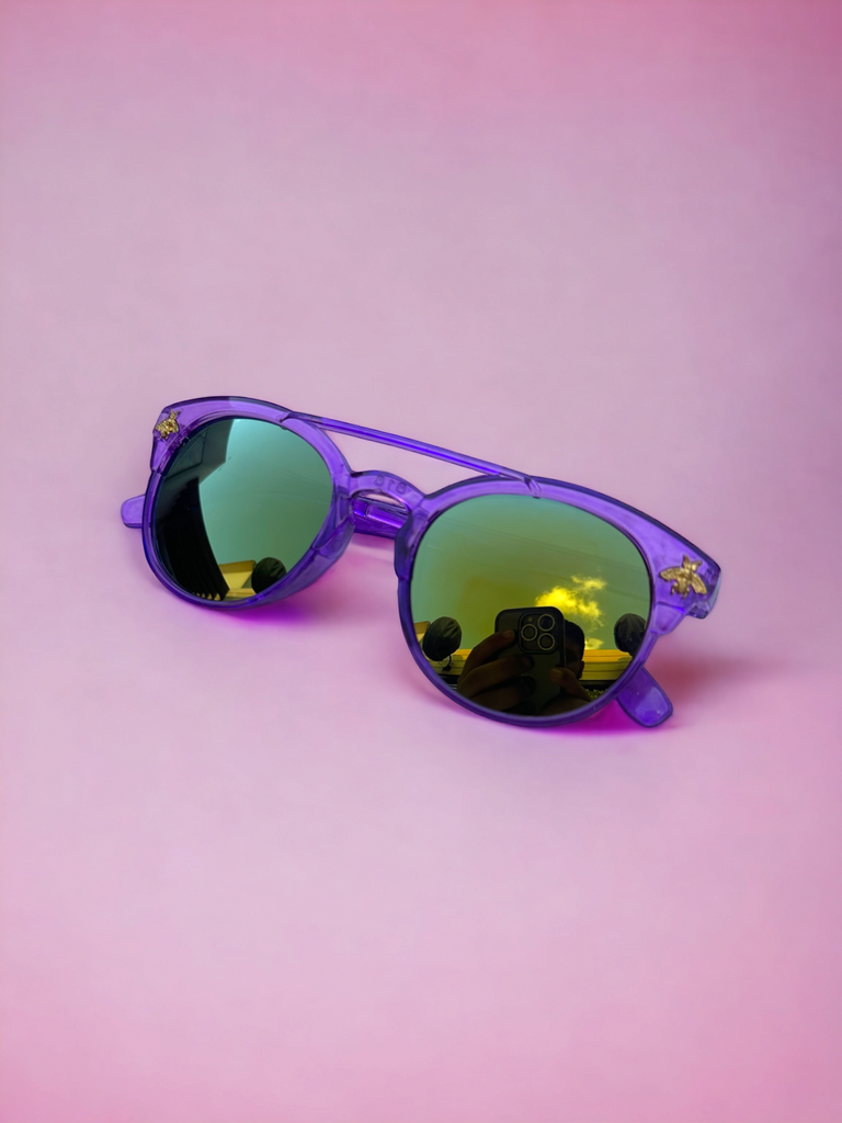 Purple and Transparent kids Glasses