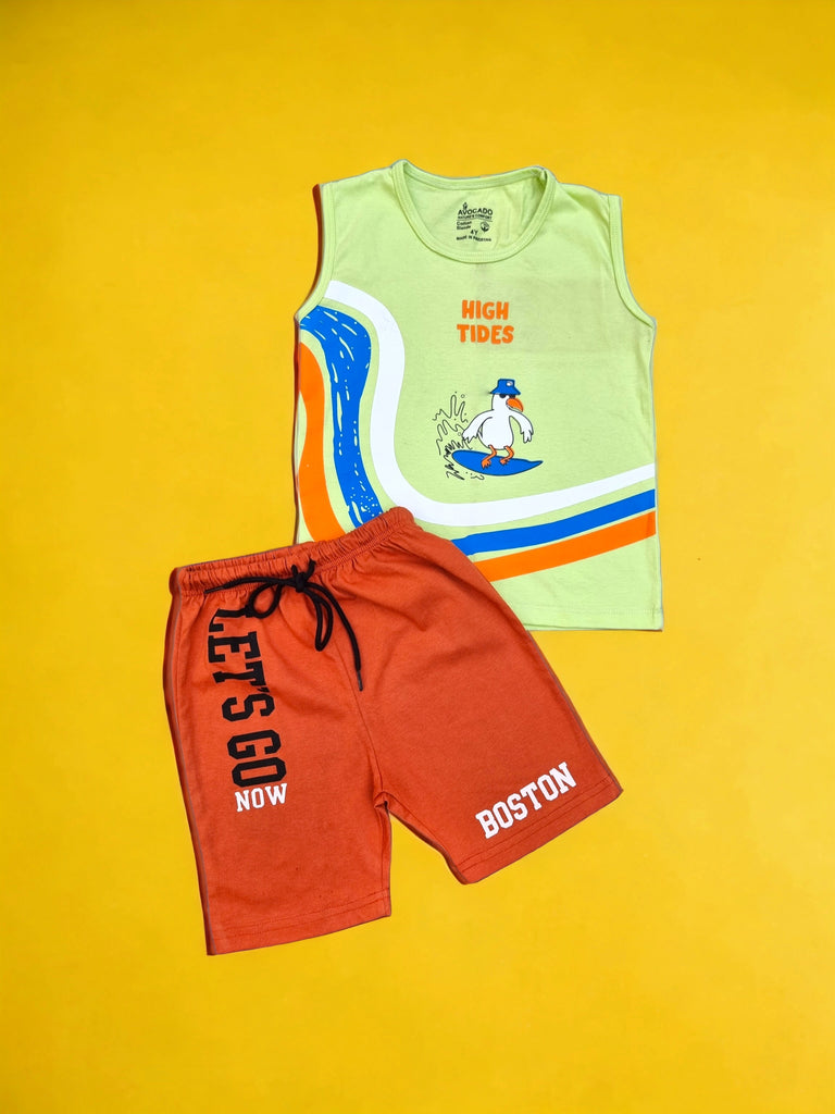 High Tides Sando & Lets Go Orange  Short