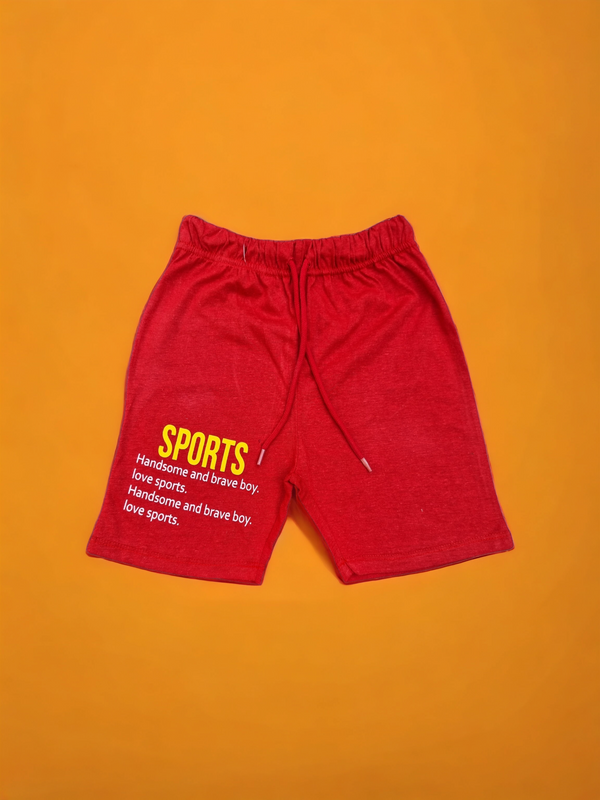 Red Sport Summer Short
