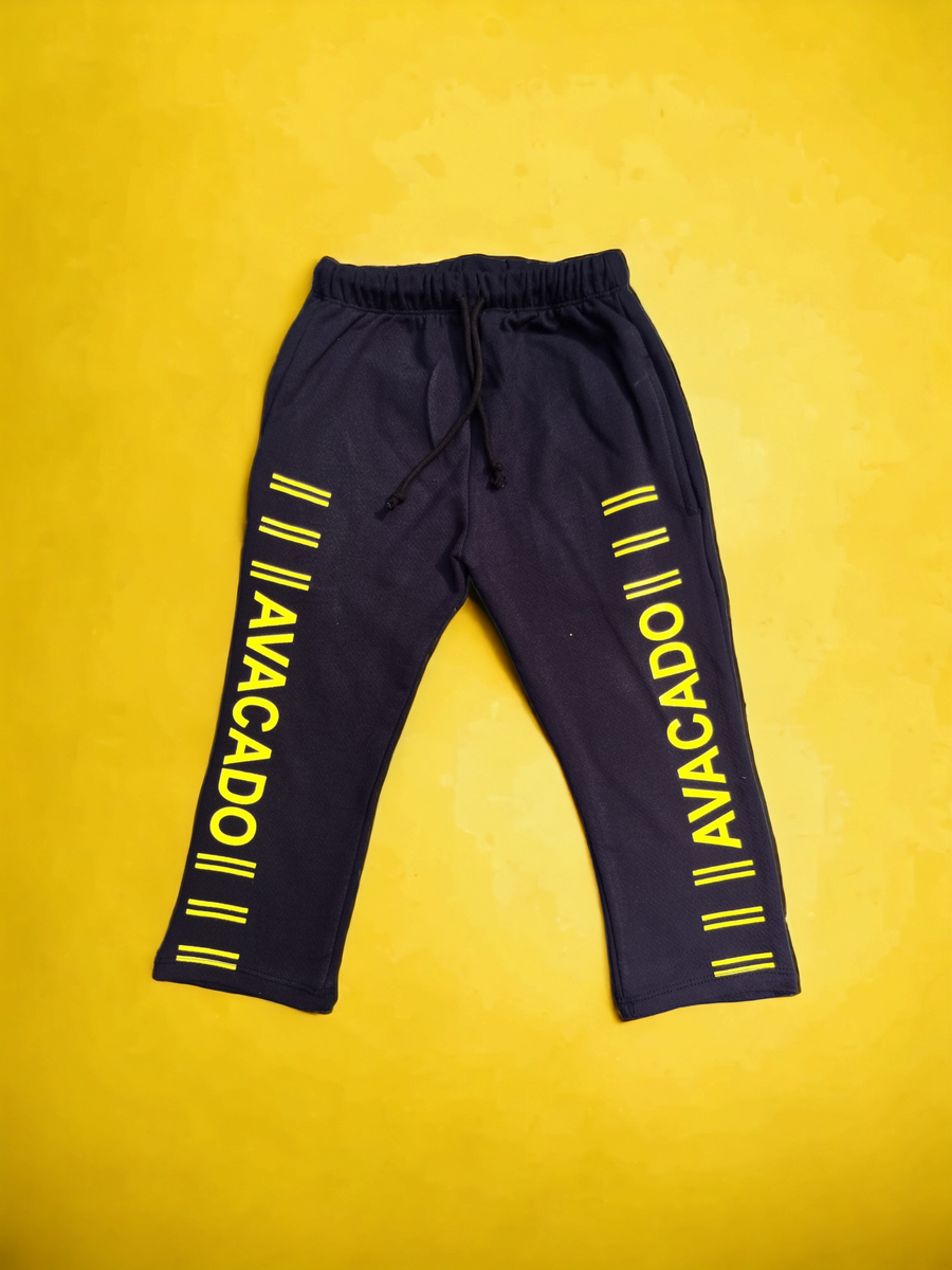 Black Side yellow Avocado Terry Trouser
