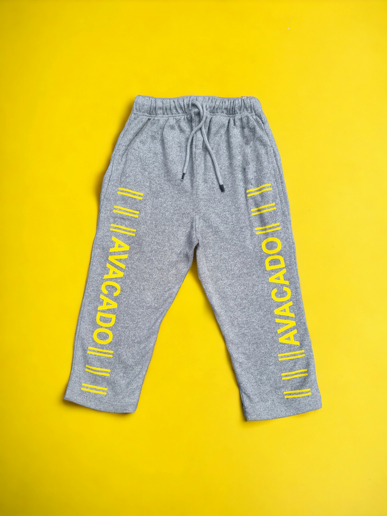 Grey Side yellow Avocado Terry Trouser