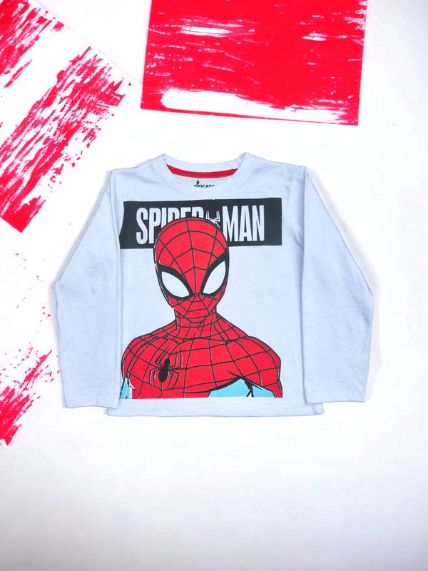 Spiderman White Full sleeves T-shirt