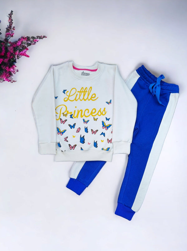 Little Princess Fleece Sweatshirt & Royal Trouser
