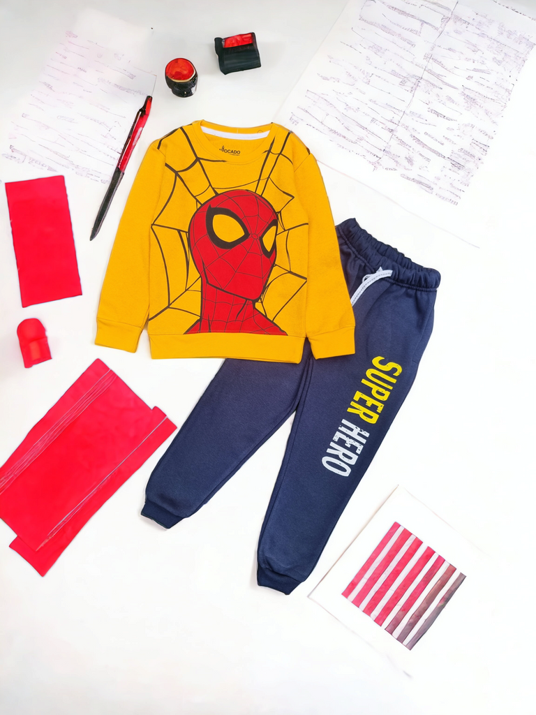 Spiderman Fleece Sweatshirt & Super Hero Trouser
