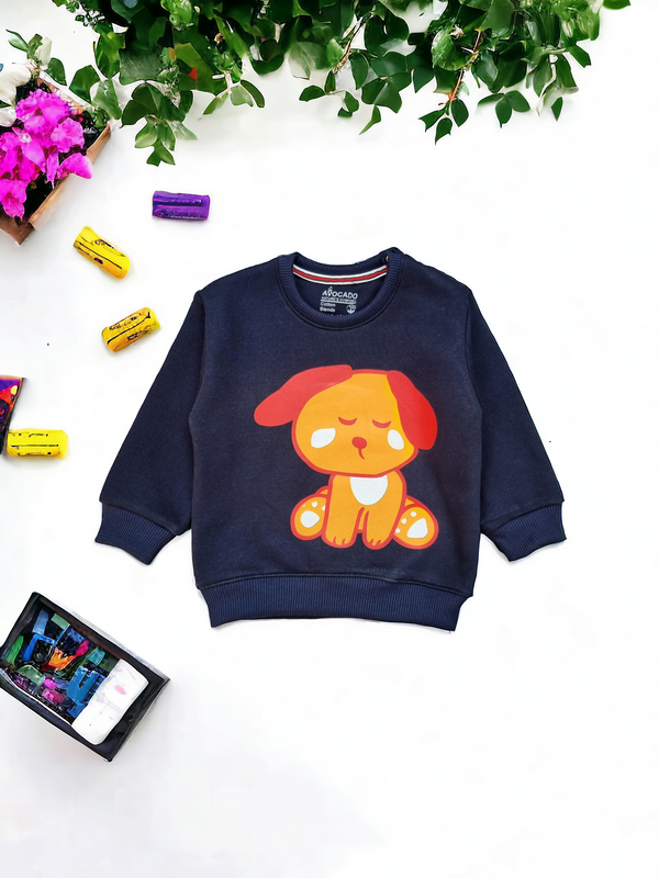 Mini Teddy Navy Fleece Infant Sweatshirt