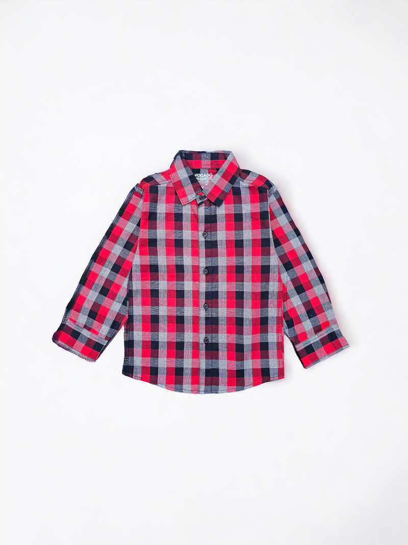 Red Check Full Sleeves Shirt
