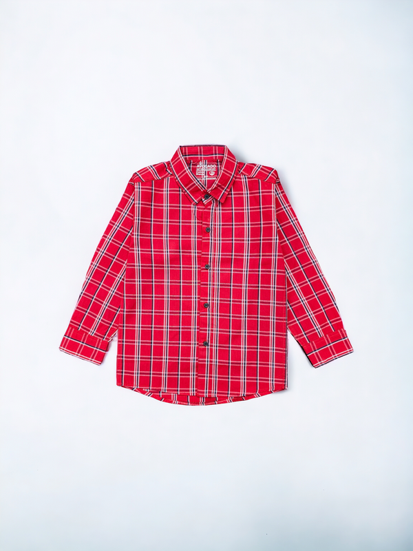 Red/White Check Full Sleeves Shirt