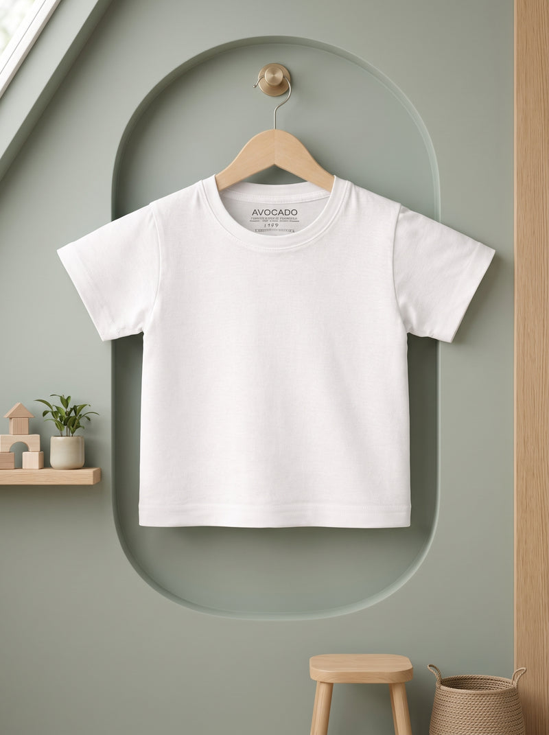 Bright White Plain Basic Tee