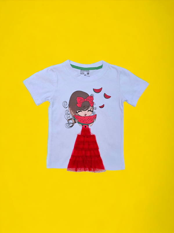 Fancy 3D Super Red Magic Girl T-shirt