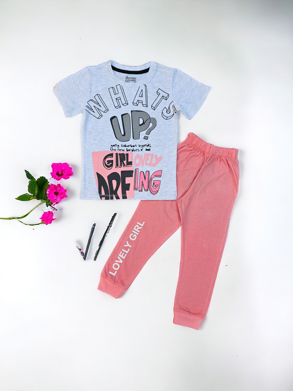 Lovely Printed T-shirt and Pink Trouser