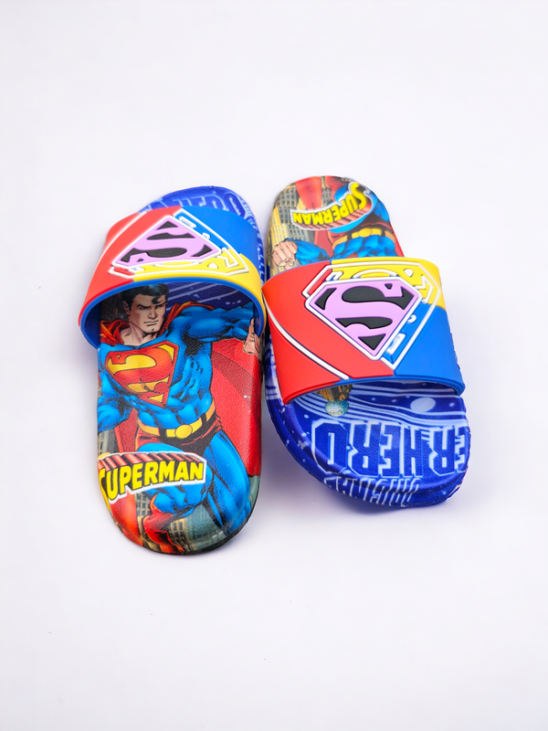 Royal Blue Superman Slippers