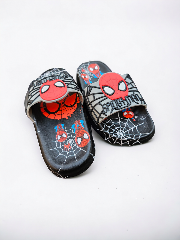 Black Spiderman Slippers
