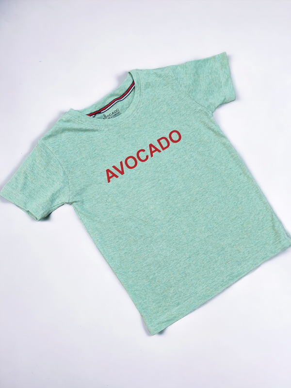 Sea Green With Red Avocado Basic Tee