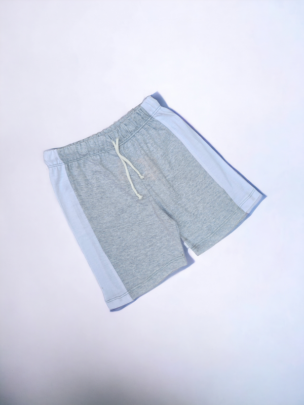 Grey & White Panel Terry Summer Short