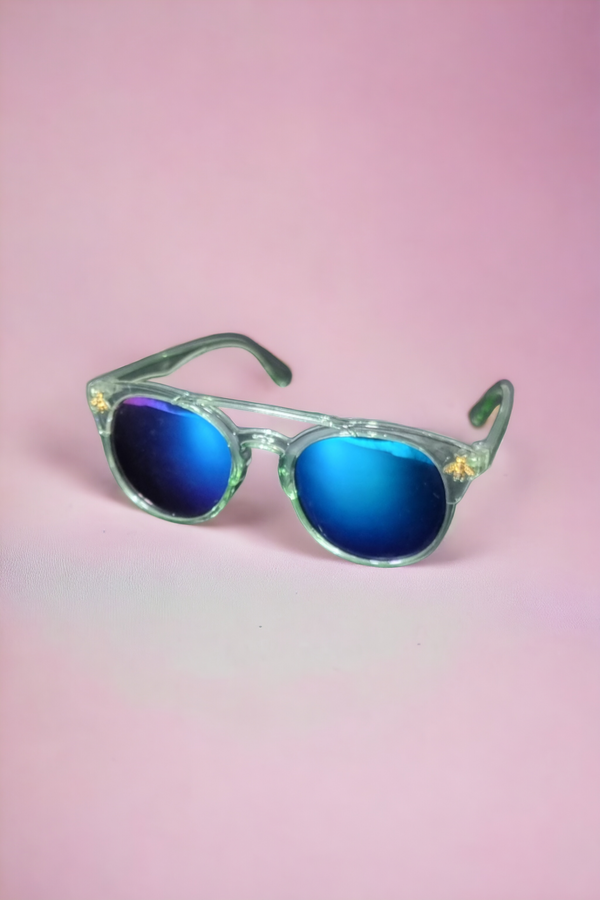 Square Shape Blue Shades Glasses