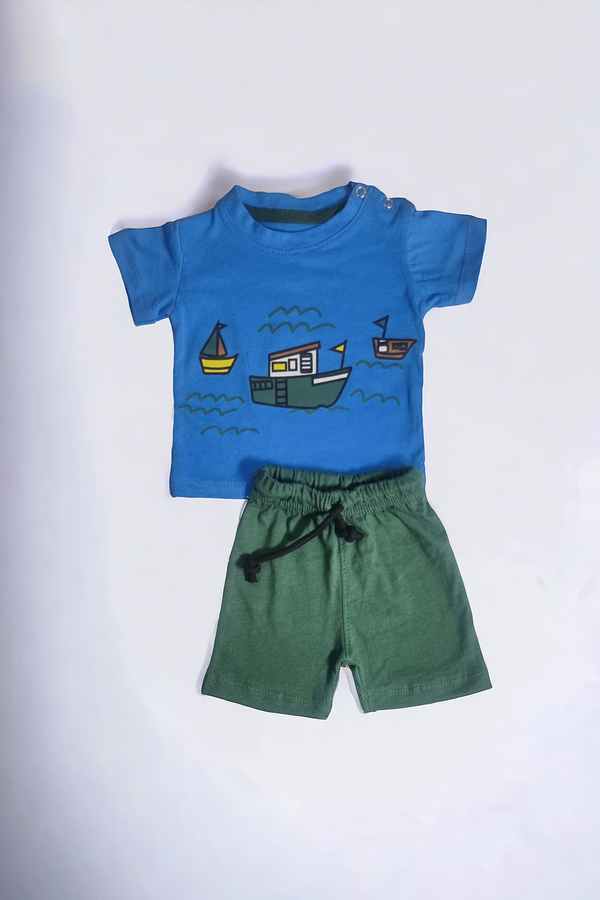 Nautical Print Infant Pair