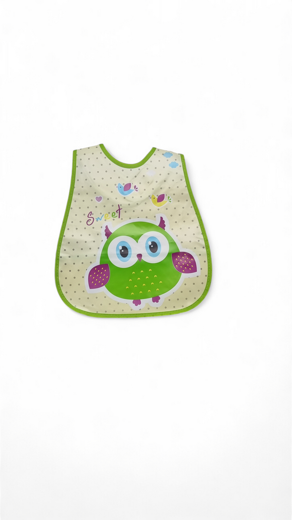 Cartoon Style Owl Waterproof Feeding Bibs