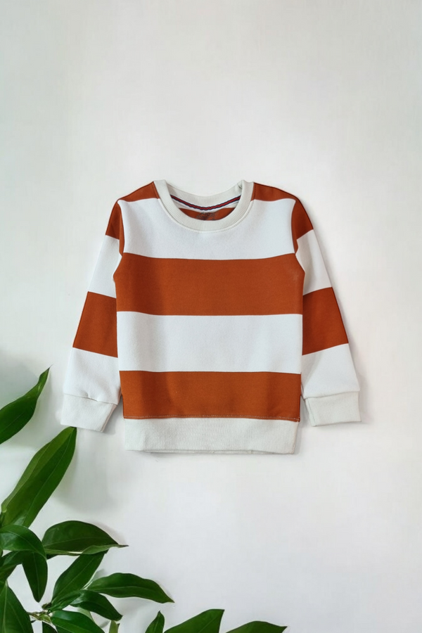 Off White Stripper Fleece Infant Sweatshirt