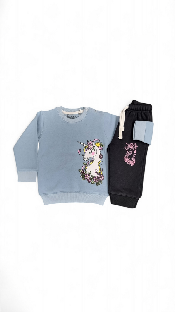 Floral Dream Unicorn Fleece Sweatshirt & Trouser