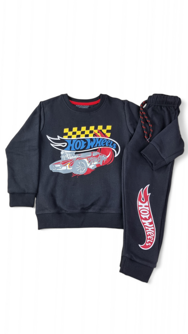 Hot Wheels Flame Gear Fleece Sweatshirt & Trouser