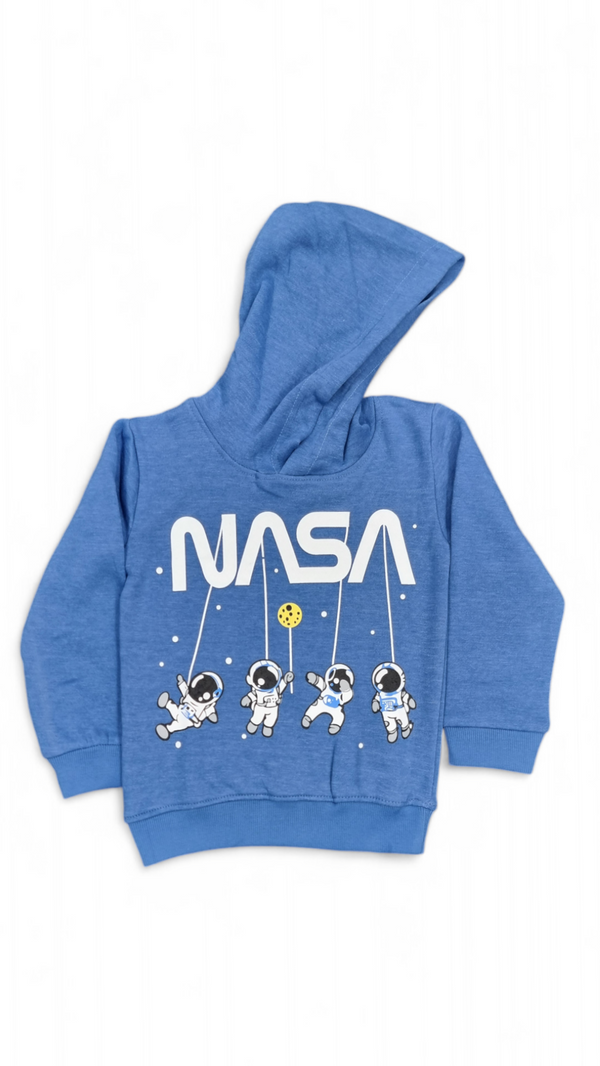 Nasa Fleece Hoodie With Astronaut Design